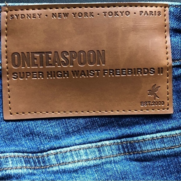 One Teaspoon Jeans Super High Waist Freebirds ll 28 NWT - Picture 3 of 15